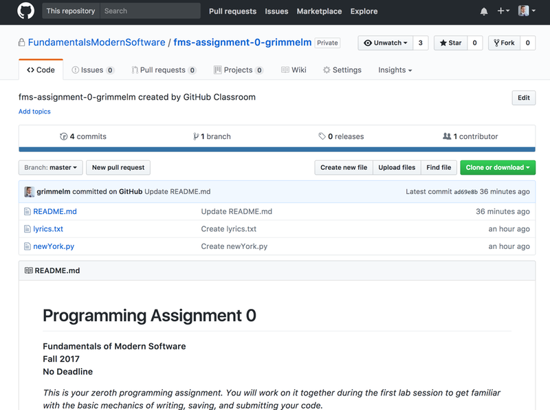 Assignment 0 GitHub Repository